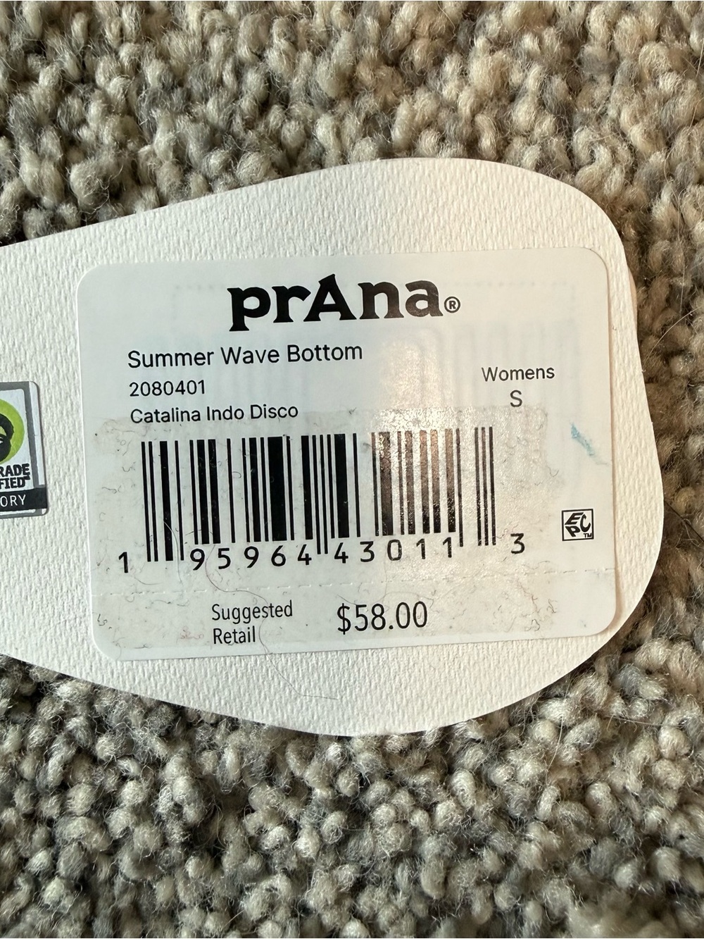 Prana Women's Teal Olive & Red Patterned Bikini - Picture 4 of 5